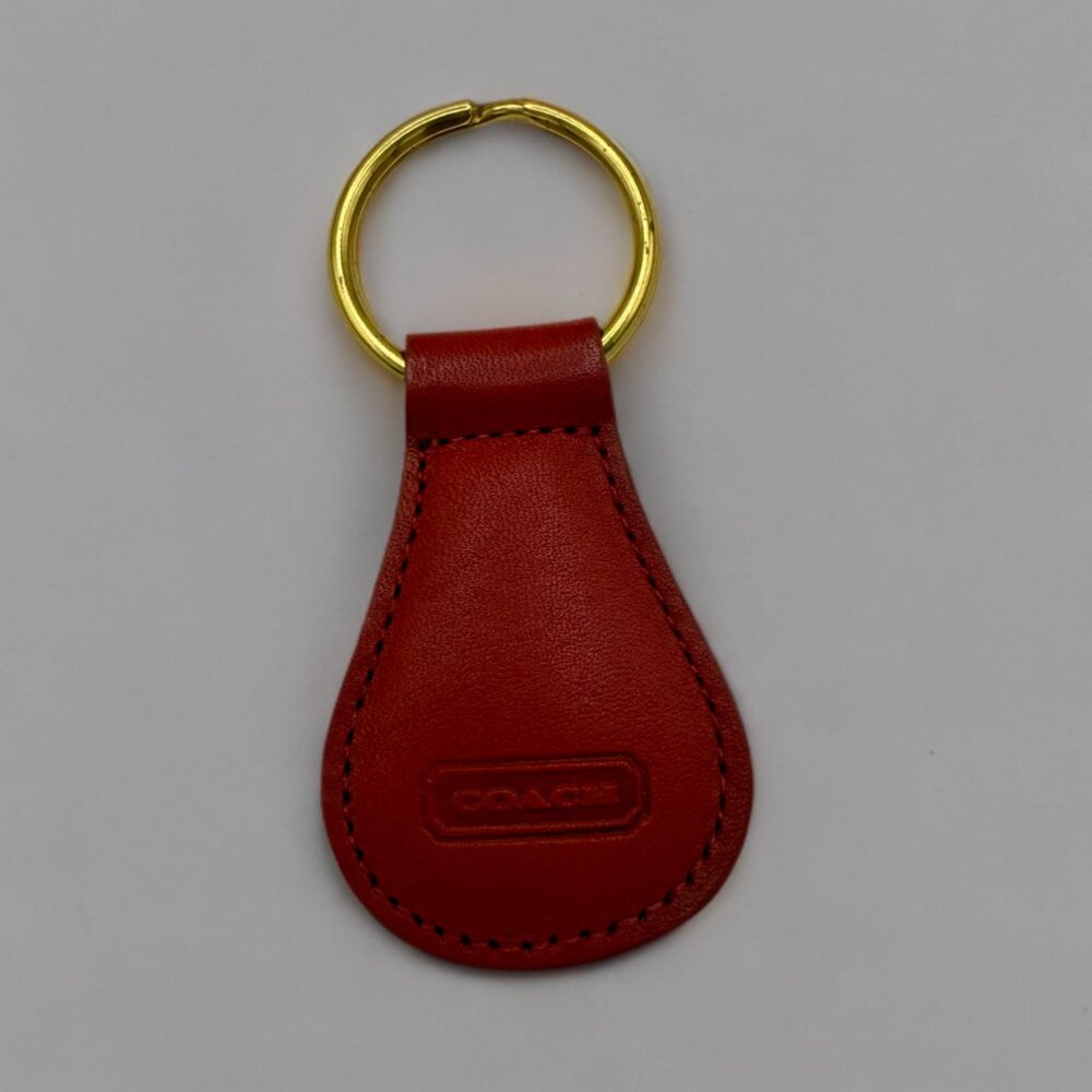 Vintage Coach Red Key Holder Keychain